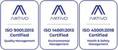 ISO 9001:2015, ISO 14001:2015, and ISO 45001:2018 Certified